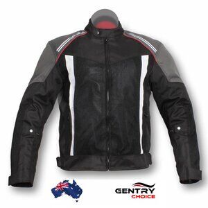 RIDERACT® Mens Black Motorcycle Jacket Weather-Adaptive Textile Riding Jacket